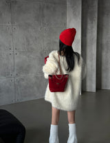 Jewelry ribbon red beanie