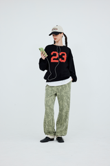23プリントスウェットシャツ
