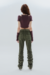 シャーリングパンツ / shirring pants_khaki