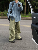 No.0344 washed denim over SHIRT