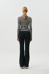 CHERRY BOOTS CUT DENIM PANTS [CHARCOAL] 