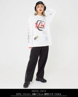 落書きプリントロングスリーブTシャツ / HAND DRAWING L/S (4592245538934)
