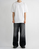 Brush black denim pants