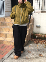 [Sheep fleece] Sento balloon side ribbon juli pants