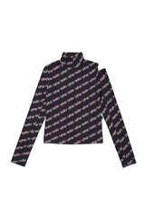 Flower Pattern Turtleneck_Black (6684832039030)