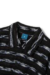 ルブルイヤールウールカラーカーディガンシャツ/Le brouillard Wool collar cardigan shirt S113 Black