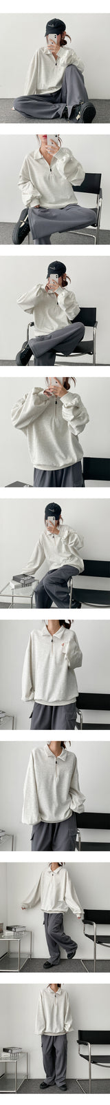 Wook Bay Direct Zip-Up Collar Sweatshirt