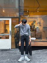 LMN レギュラーロールアップデニムパンツ / LMN Regular Roll-Up Denim Pants (Black)