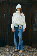 POCKET POINT 2 WAY CROP FUR JACKET [IVORY]