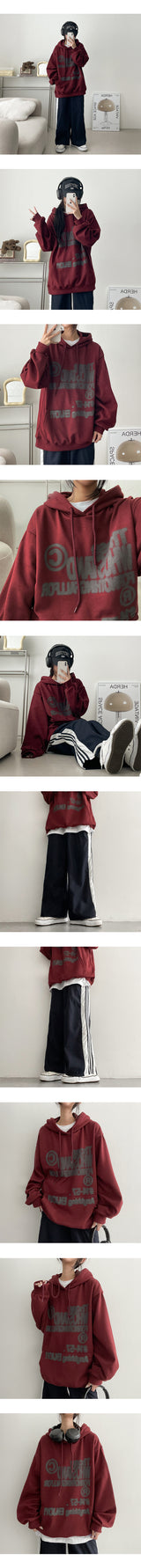 Tooth lettering overfit hoodie