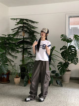 ドップラーナンバーナインレタリングセミクロップ半袖Tシャツ/Doppler Number Nine Lettering Semi-cropped Short Sleeve T-shirt