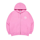 サークルニューシンボルロゴフーディージップアップ PINK