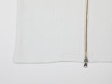 ROUND TWO WAY COLLAR ZIP (WHITE)