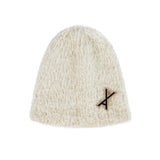 VA Brooch Soft Angora Beanie Cream