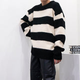EVヘアーオーナメントストライプニット/EV Hair Ornament Striped Knitwear (3 colors)