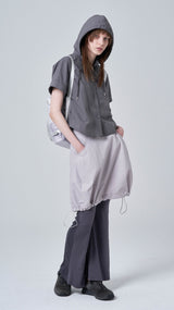 フードシャツ/Hooded shirt_charcoal