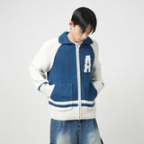 Classic jacquard knit zip-up 2color