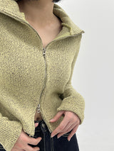 ボカシニットビッグカラーカーディガン / Bokashi Knit Big Collar Cardigan (2color)