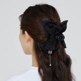 リボンヘアクロークリップ / RIBBON HAIR CLAW CLIP_BLACK