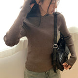 Conet ribbed slim fit inner long sleeve hoodie sweatshirt