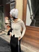 オープンハイネックTシャツ