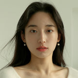 14K ゴールドフィルドホッククリームパールピアス/14K goldfilled hook cream pearl earring (8mm)