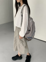 シースルー バックリボン ビーチウェア リネン 長袖 カーディガン/ Fyuber See-Through Back Ribbon Beachwear Linen Long-Sleeved Cardigan