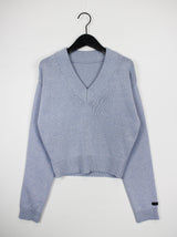 ウールVネッククロップニット/Wool V-neck Crop Knit (10color)