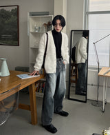 レッドドライデニムパンツ/Red dray denim