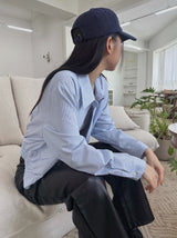 レザーストレートトラウザーズ / leather straight trousers