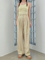 クリープクロップスリーブレス / Crepe Crop Sleeveless (5color)