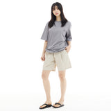 ワンタックワイドフィットショートパンツ/ONE TUCK WIDE FIT SHORT PANTS-OATMEAL