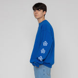 [UNISEX]エルボー3ラインフラワートレーナー