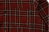 Loose-fit check shirts - Wine (4622120878198)