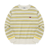 CHERRY STRIPE PATTERN KNIT [LIGHT YELLOW]