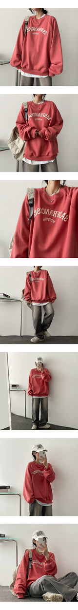 Lone washing side banding denim wide pants