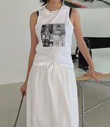 フォトスリーブレス/Photo sleeveless (3color)
