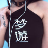 8ビットスリープウォーカークロップタンク / 8 BIT SLEEPWALKER CROP TANK - MJN (4453150818422)