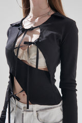 リボンカラーTシャツ / RIBBON COLLAR T-SHIRT