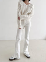 no.2356 ライズブーツカットパンツ / no.2356 Raised Bootcut Pants (2color)