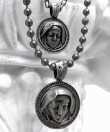 ヴァージン マリー チェーンネックレス / [BLESSEDBULLET]virgin mary chain necklace_MEDIUM/LARGE_dark silver/antique SILVER