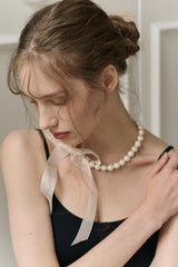 [Pre-order] Peony Pearl Necklace (Production takes 3-7 days)