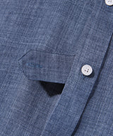 デニムツイルテクスチャーシャツ/Denim Twill Texture Shirt S120 Light Indigo
