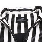 BSR2223FWJK008 STRIPE LOGO PADDING JUMPER WHITE BLACK