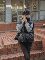 (UNISEX) オプトショルダーレザーベストダウン
