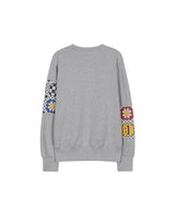 GRANNY SQUARE SWEATSHIRT GRAY MELANGE (6691432792182)