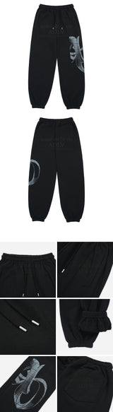 [24SS] HALFTONE SYMBOL PRINTING PANTS BLACK
