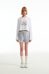 チェリーショットテルーパンツ／CHERRY SHORT TERRY PANTS [MELANGE GRAY]