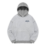 UNI HEAVYWEIGHT SNAP DETAIL HOODIE [MELANGE GRAY]