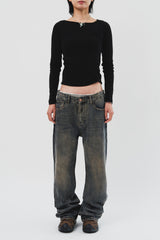 (W) Base Shirring Longsleeve (3color)